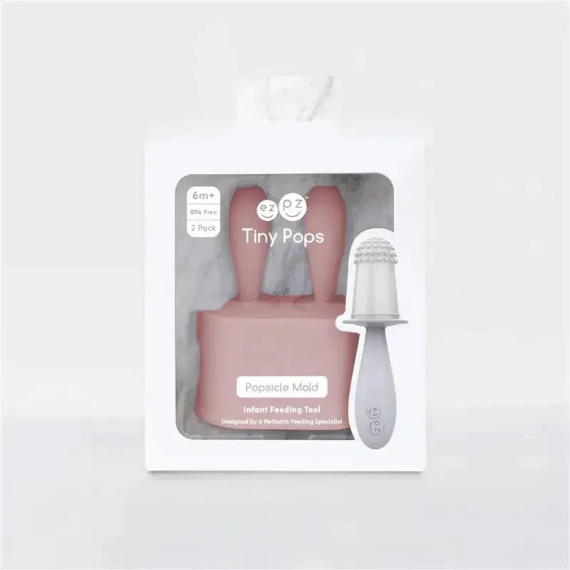 Ezpz - Tiny Popsicle Mold Set with Wands, Pink Blush - Image 4
