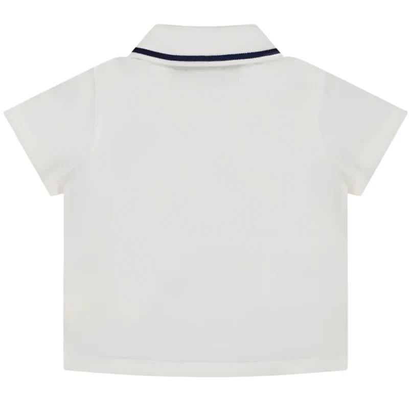 Fendi Baby - Baby Boy Short Sleeve Polo Tee Logo Embroidery - Image 2