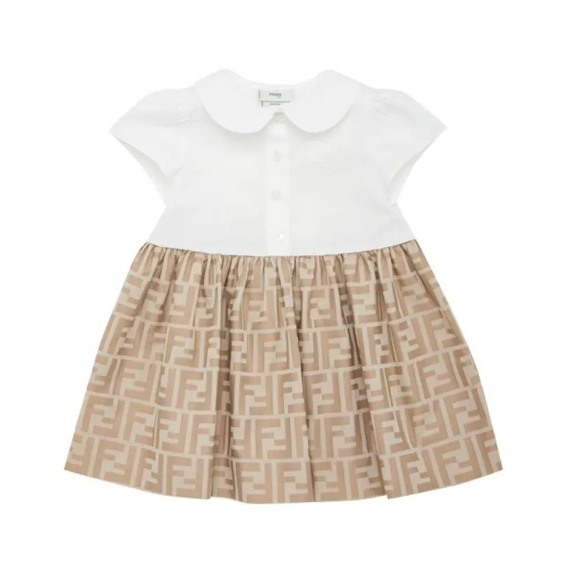Fendi Baby - Baby Girl Short Sleeve Dress Buttons Down