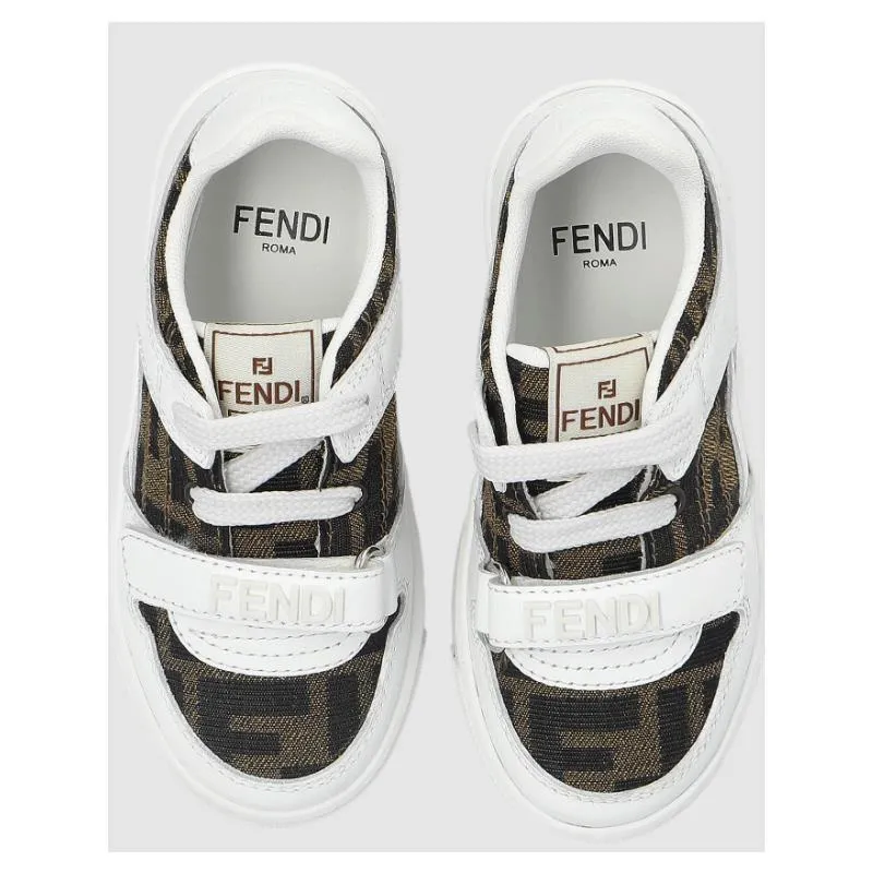 Fendi Baby - Babylace Up Velcro Ff Detailed Sneakers - Image 2