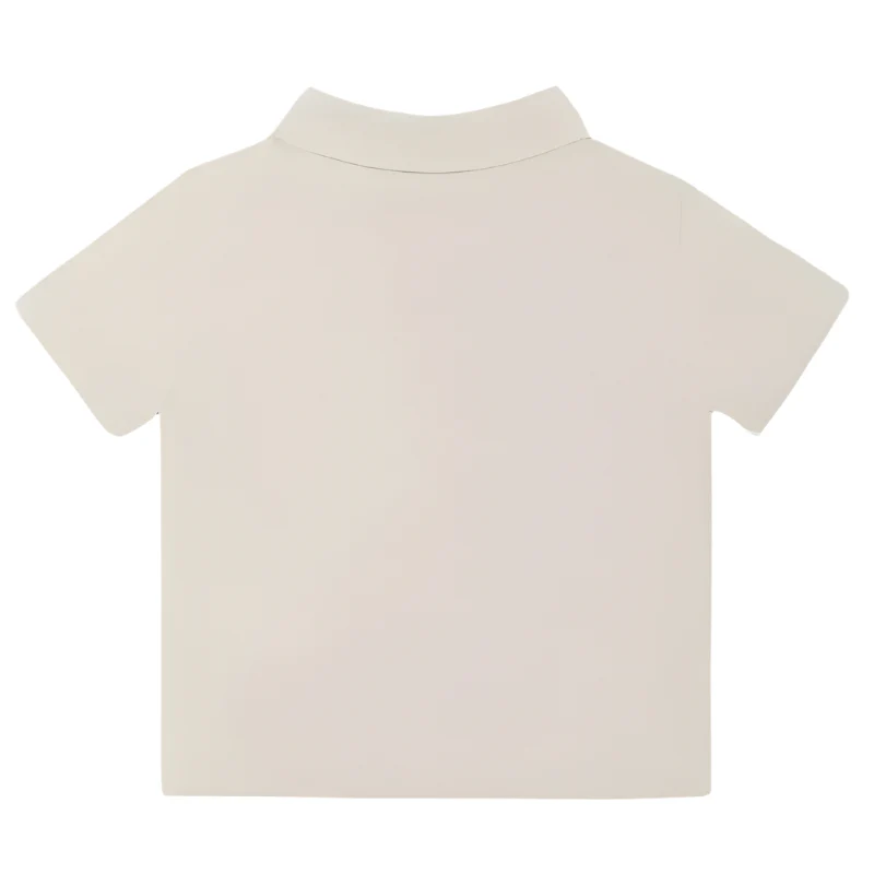 Fendi Baby - Beige Cotton Jersey Baby Polo Shirt with Chest Pocket - Image 3