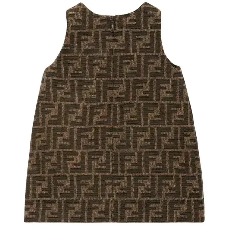 Fendi Baby - Brown Allover FF Print Dress - Image 2