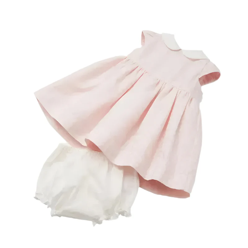 Fendi Baby - Cotton Jacquard Baby Dress, Pink - Image 3