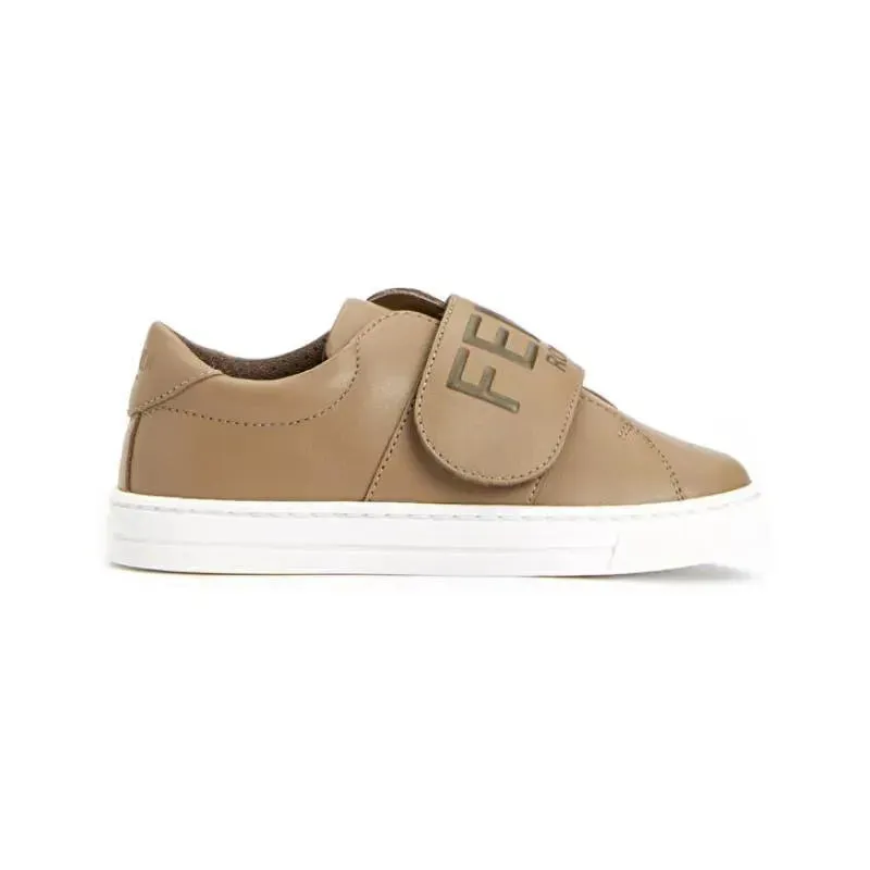 Fendi Baby - Leather Logo Trainers Junior - Image 2