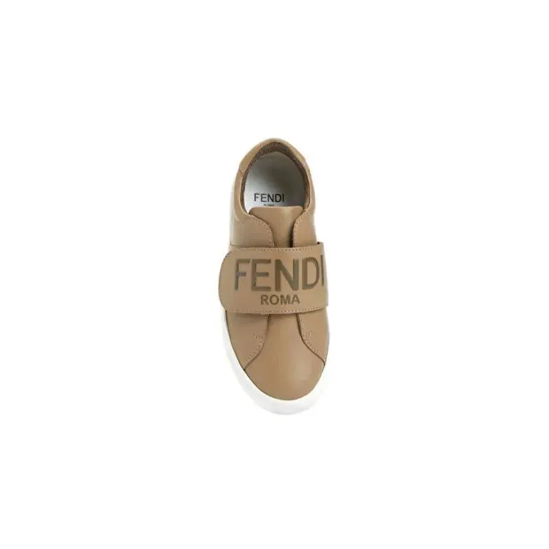 Fendi Baby - Leather Logo Trainers Junior - Image 4