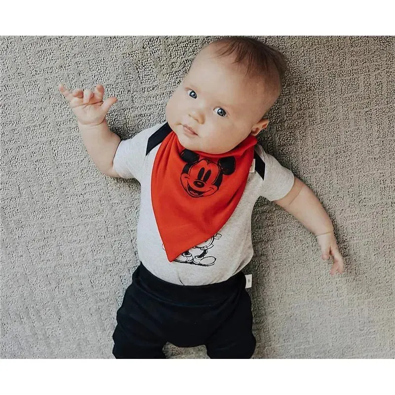 Finn + Emma Bodysuit, Pant & Bib Mickey Mouse, Grey/Red/Black - Image 4