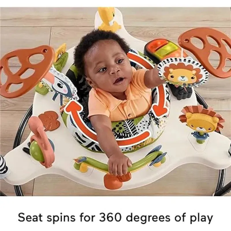 Fisher-Price - Baby Bouncer Palm Paradise Jumperoo Activity Center with Music Lights Sounds and Developmental Toys? - Image 5