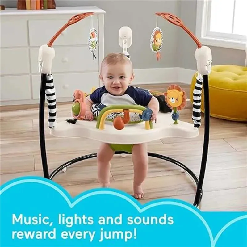 Fisher-Price - Baby Bouncer Palm Paradise Jumperoo Activity Center with Music Lights Sounds and Developmental Toys? - Image 6