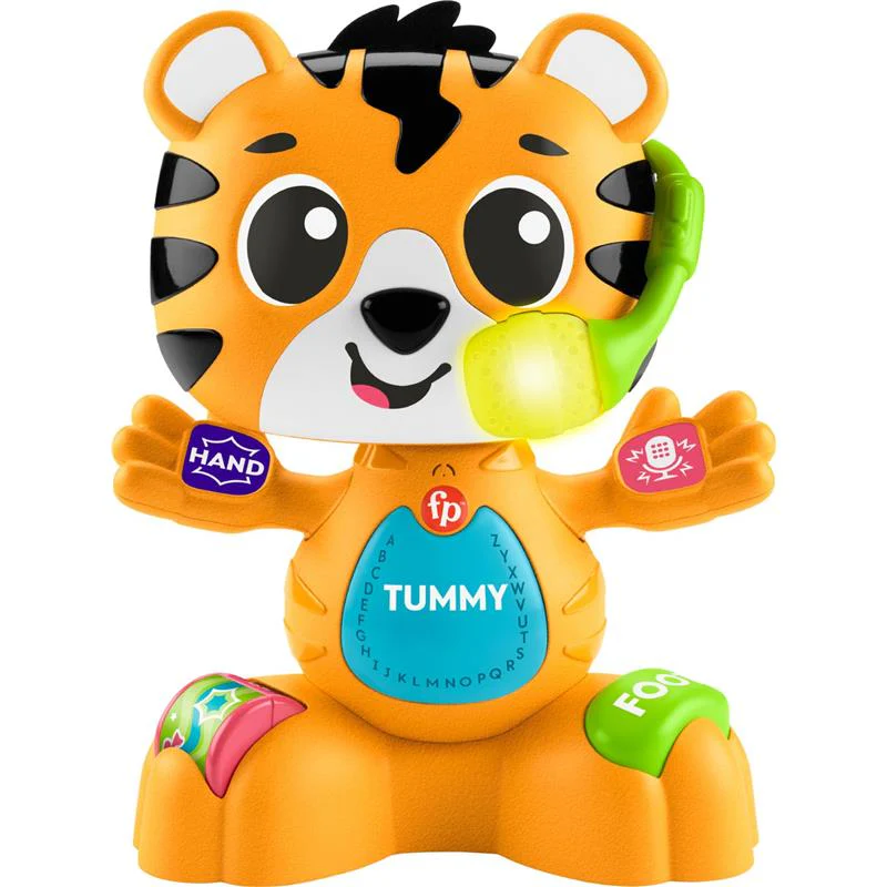 Fisher Price - Baby Learning Toy Link Squad Bop & Groove Tiger with Music & Lights