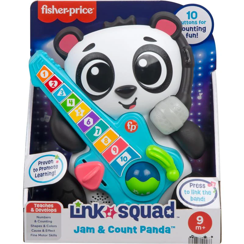 Fisher Price - Baby Learning Toy Link Squad Jam & Count Panda with Music & Lights - Image 6