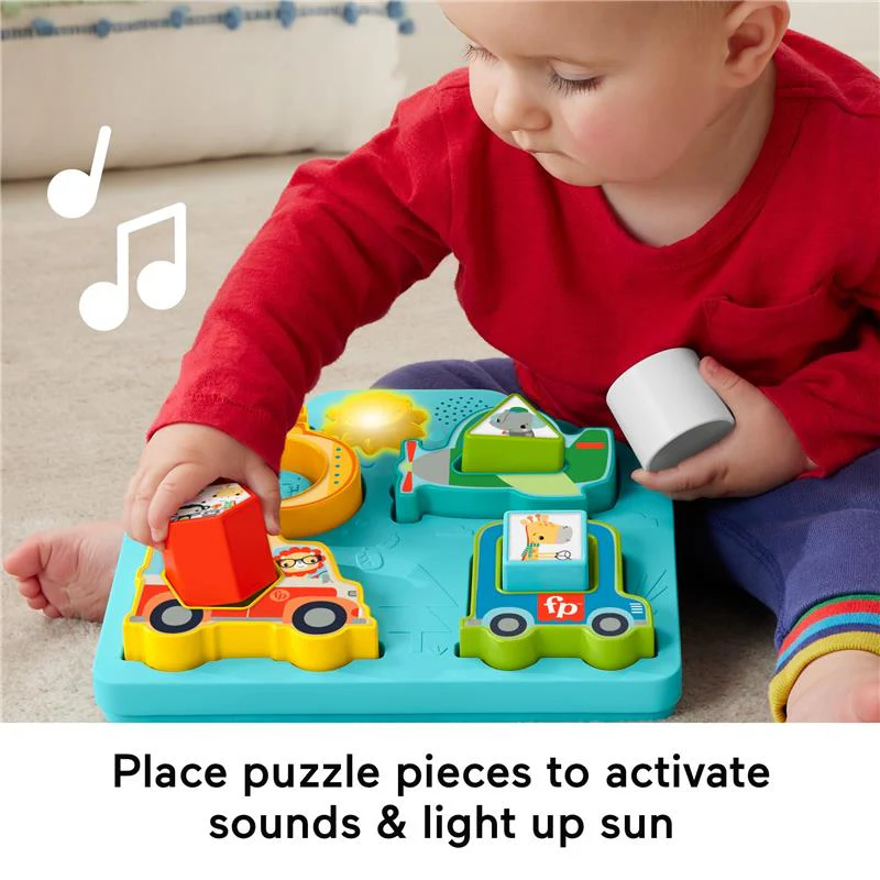 Fisher Price - Baby Sorting Toy Shapes & Sounds Vehicle Puzzle with Music & Lights - Image 3
