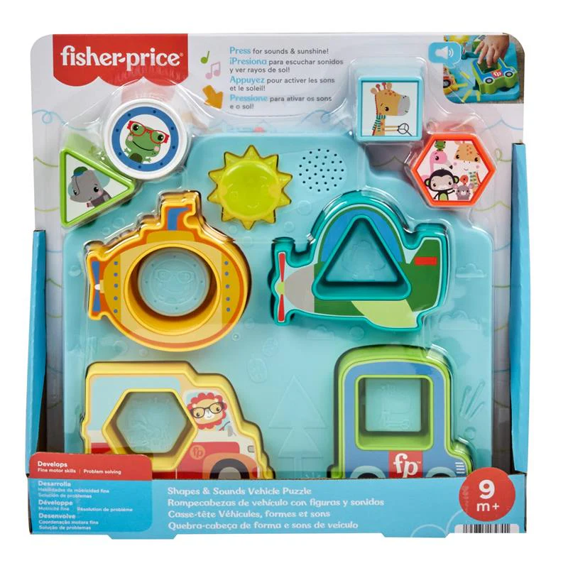 Fisher Price - Baby Sorting Toy Shapes & Sounds Vehicle Puzzle with Music & Lights - Image 6