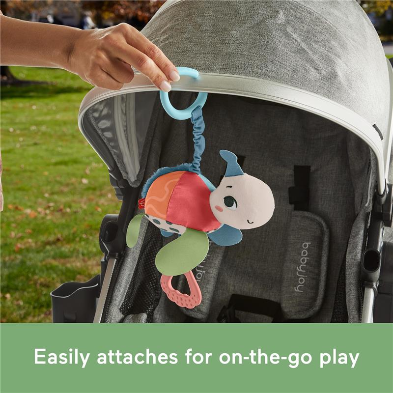 Fisher Price - Baby Stroller Toy Planet Friends Sea Me Bounce Turtle Plush with Teether - Image 5
