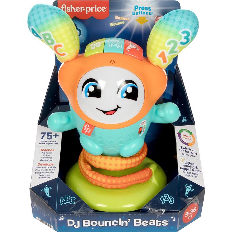 Fisher Price - Baby & Toddler Learning Toy DJ Bouncin’ Beats with Music Lights - Image 6