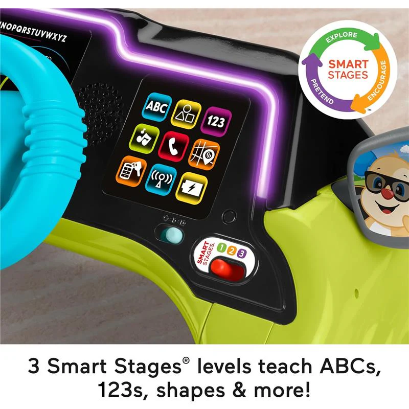 Fisher Price - Baby & Toddler Learning Toy Laugh & Learn Sit & Steer Driver Car Activity Center - Image 3