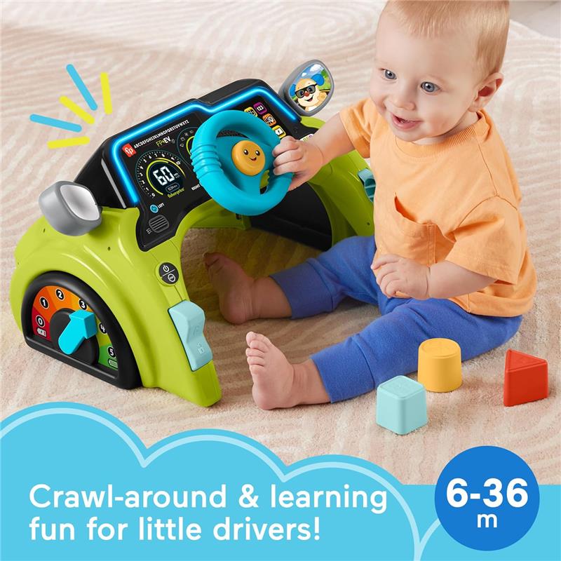 Fisher Price - Baby & Toddler Learning Toy Laugh & Learn Sit & Steer Driver Car Activity Center - Image 6