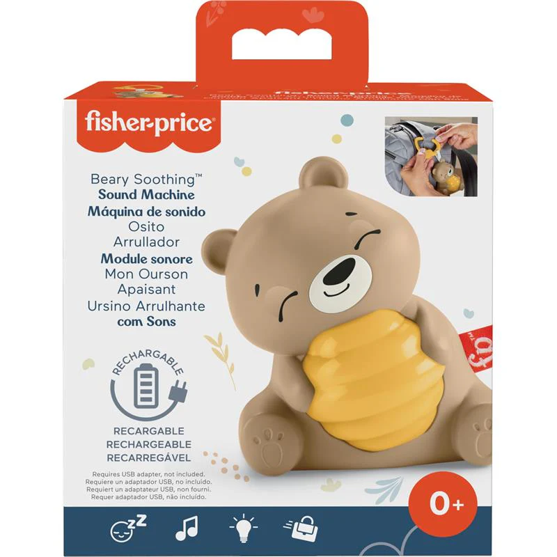 Fisher Price - Baby Toy Beary Soothing Portable Sound Machine with Music - Image 6