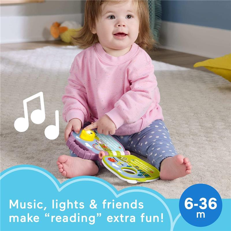 Fisher Price - Baby Toy Purple Monkey Musical Storybook with Lights & Sounds - Image 2