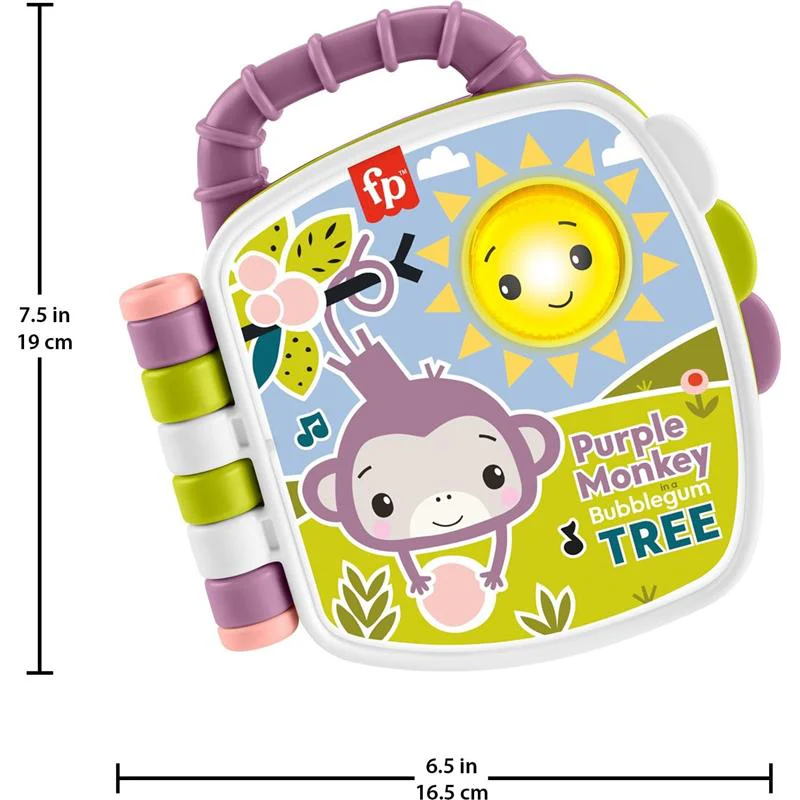 Fisher Price - Baby Toy Purple Monkey Musical Storybook with Lights & Sounds - Image 5