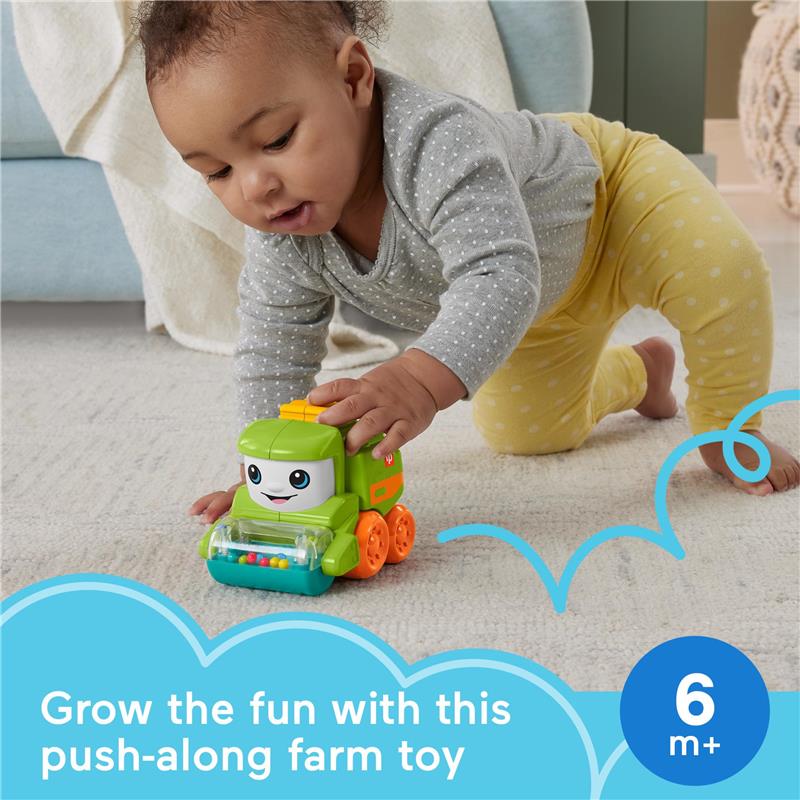 Fisher Price - Baby Toy Rollin’ Tractor Push-Along Vehicle with Fine Motor Activities - Image 2
