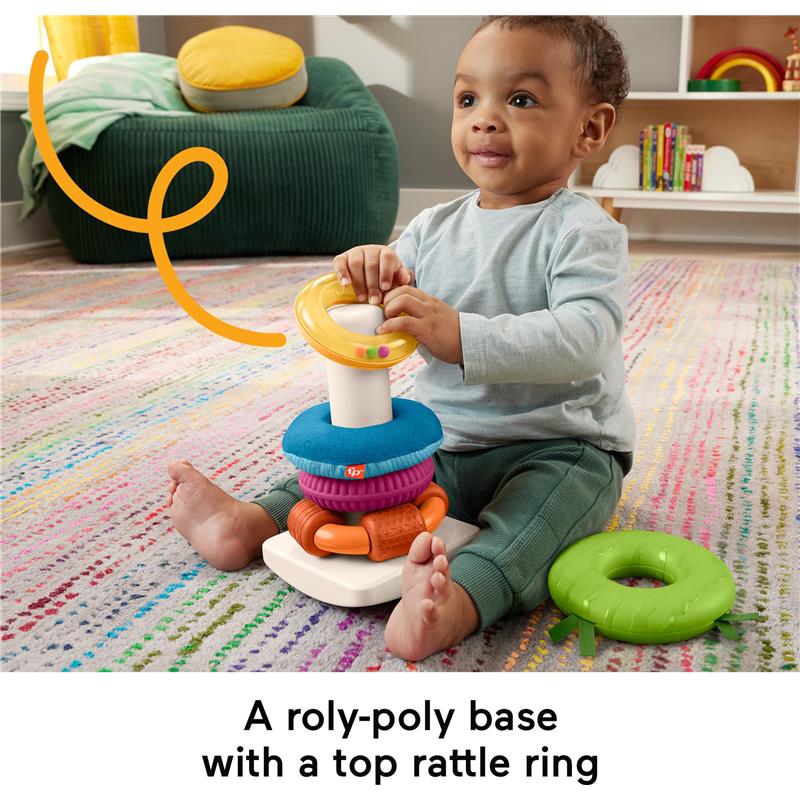 Fisher Price - Baby Toy Sensory Rock-a-Stack - Image 3