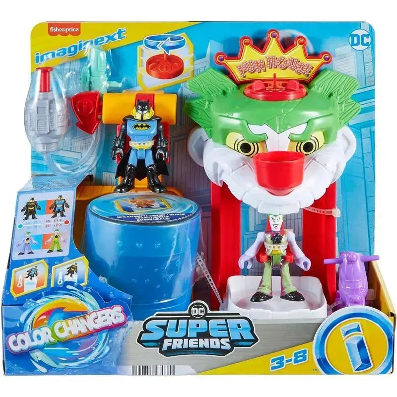 Fisher Price - Imaginext DC Super Friends Batman Toy The Joker Funhouse Playset Color Changers with 2 Figures - Image 5