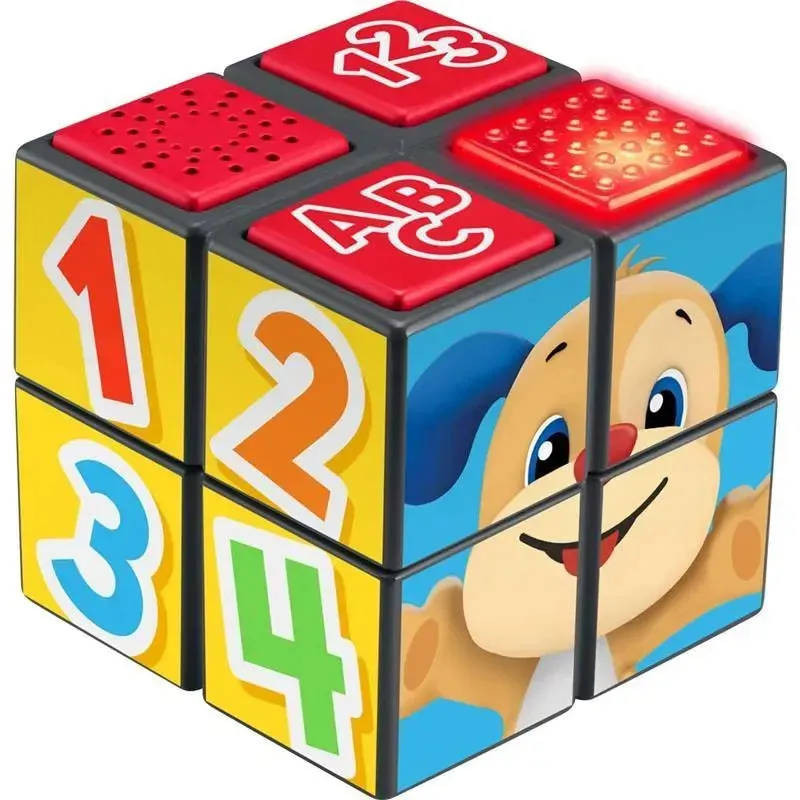 Fisher Price - Laugh & Learn Baby Learning Toy Puppy's Activity Cube with Lights Music