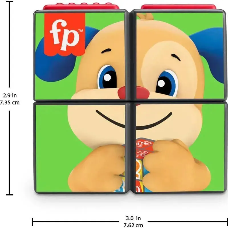 Fisher Price - Laugh & Learn Baby Learning Toy Puppy's Activity Cube with Lights Music - Image 5