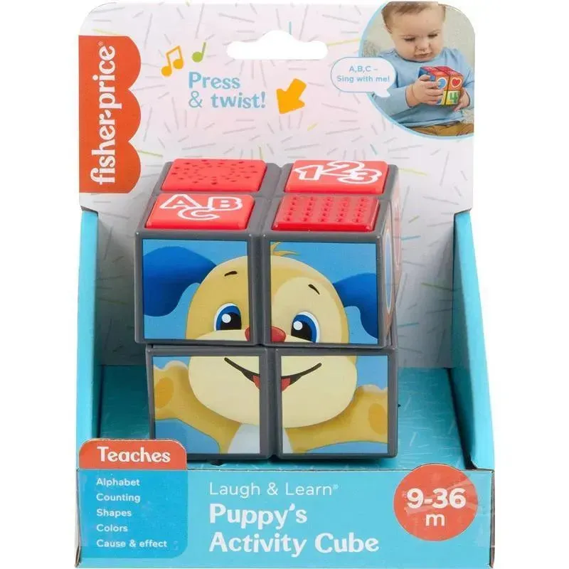 Fisher Price - Laugh & Learn Baby Learning Toy Puppy's Activity Cube with Lights Music - Image 6