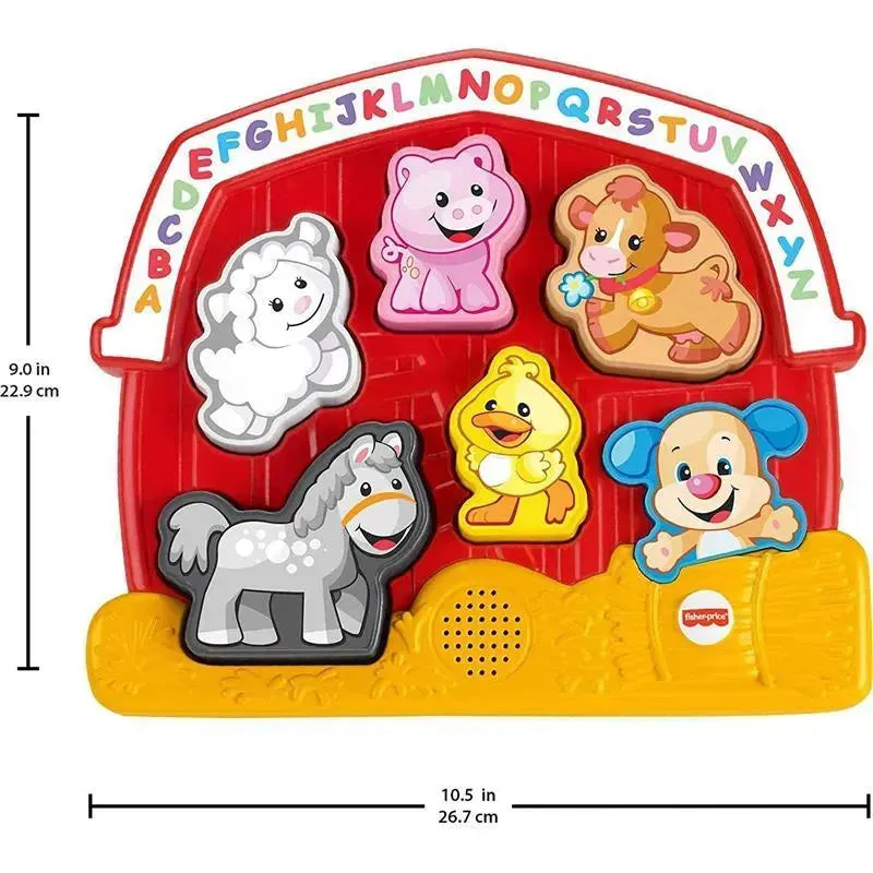 Fisher Price - Laugh & Learn Toddler Shape Sorting Toy Farm Animal Puzzle - Image 3