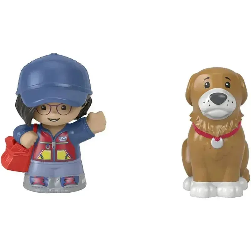 Fisher-Price - Little People, Mail Person Girl And Brown Dog