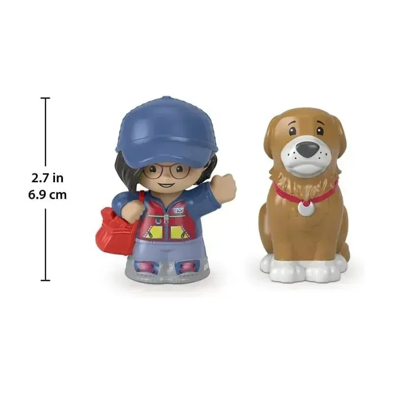 Fisher-Price - Little People, Mail Person Girl And Brown Dog - Image 3