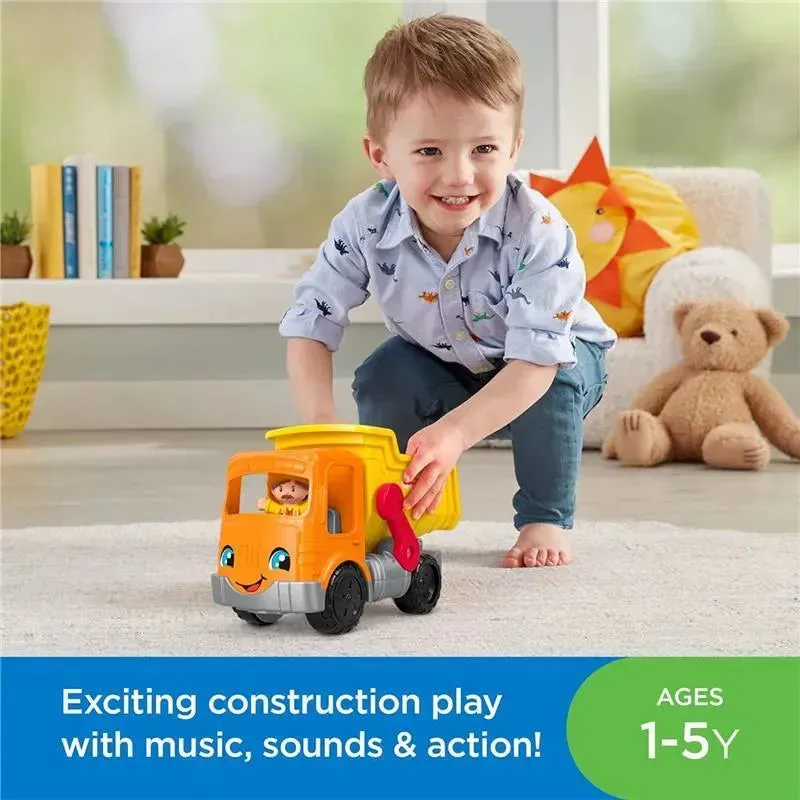 Fisher Price - Little People Toddler Construction Toy Work Together Dump Truck with Music Sounds - Image 2