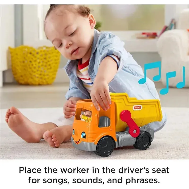 Fisher Price - Little People Toddler Construction Toy Work Together Dump Truck with Music Sounds - Image 4