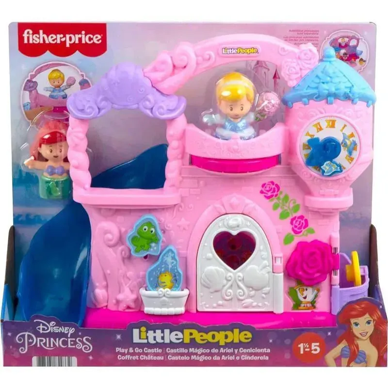 Fisher Price - Little People Toddler Toy Disney Princess Play & Go Castle Portable Playset with Ariel & Cinderella - Image 6