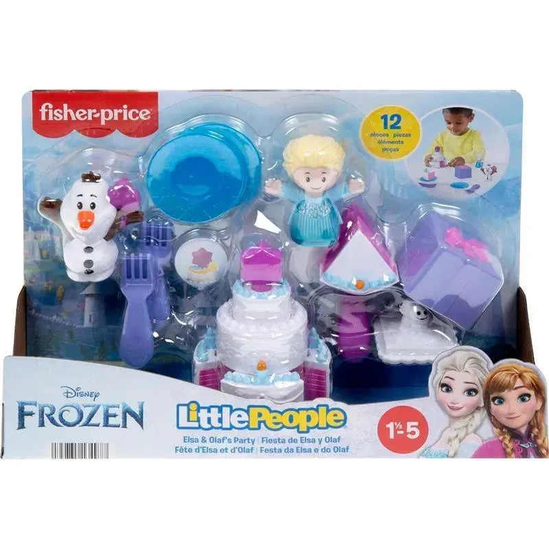 Fisher Price - Little People Toddler Toys Disney Frozen Elsa & Olaf’s Party 12-Piece Playset - Image 6