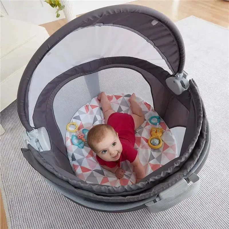 Fisher Price On-The-Go Baby Dome, Baby Girl Play Space & Napping Spot, Rosy Windmill - Image 4