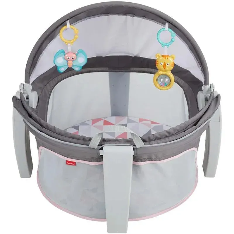 Fisher Price On-The-Go Baby Dome, Baby Girl Play Space & Napping Spot, Rosy Windmill - Image 5