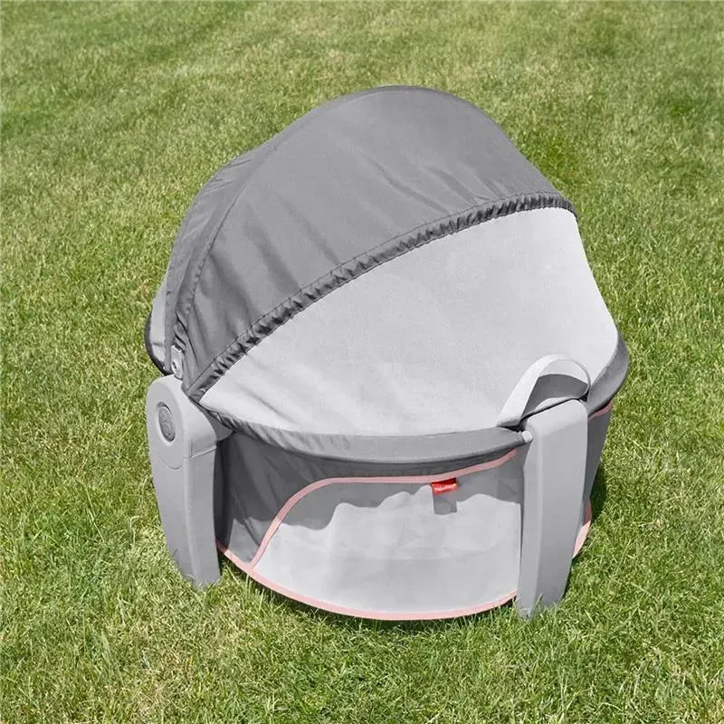 Fisher Price On-The-Go Baby Dome, Baby Girl Play Space & Napping Spot, Rosy Windmill - Image 8