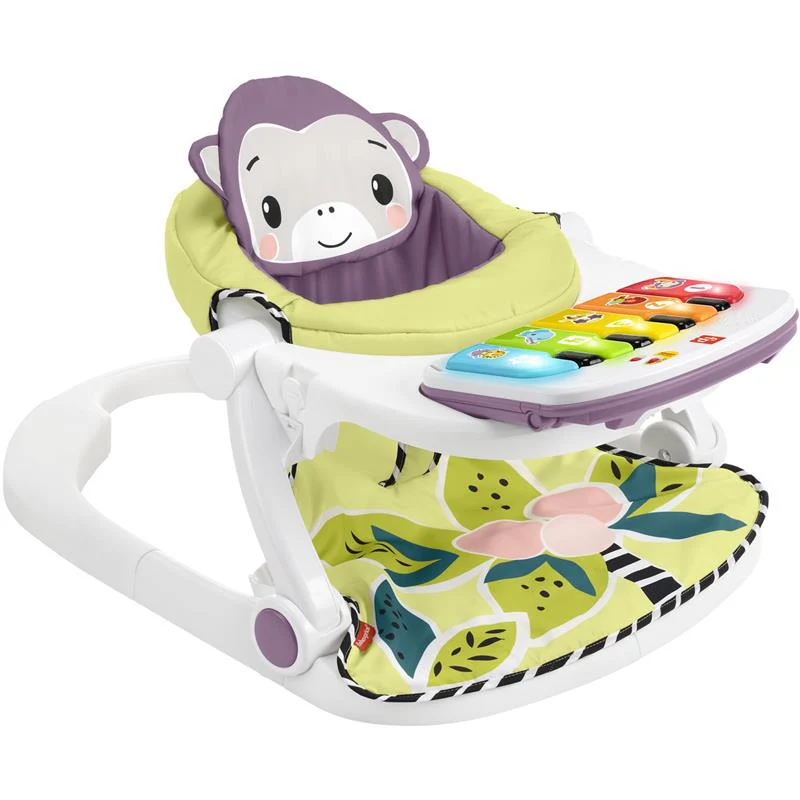 Fisher Price - Portable Baby Chair Kick & Play Deluxe Sit-Me-Up Seat with Piano Learning Toy & Tray - Image 4