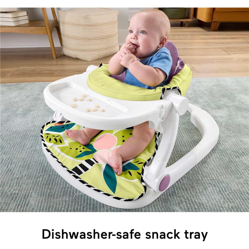 Fisher Price - Portable Baby Chair Kick & Play Deluxe Sit-Me-Up Seat with Piano Learning Toy & Tray - Image 5