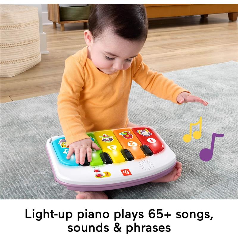 Fisher Price - Portable Baby Chair Kick & Play Deluxe Sit-Me-Up Seat with Piano Learning Toy & Tray - Image 6
