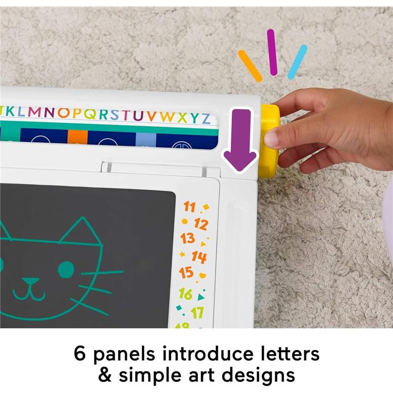Fisher Price - Preschool Toy Learn & Doodle Desk Mess-Free Writing & Drawing Tablet - Image 3