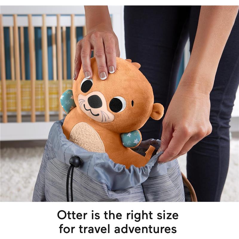 Fisher Price - Toy 2-in-1 Rockin' Tummy Time Otter Plush Sensory Activity with Soft Book - Image 2