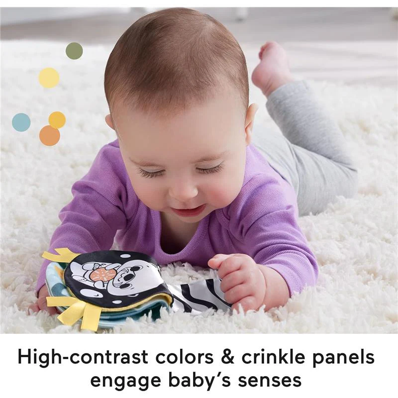 Fisher Price - Toy 2-in-1 Rockin' Tummy Time Otter Plush Sensory Activity with Soft Book - Image 3