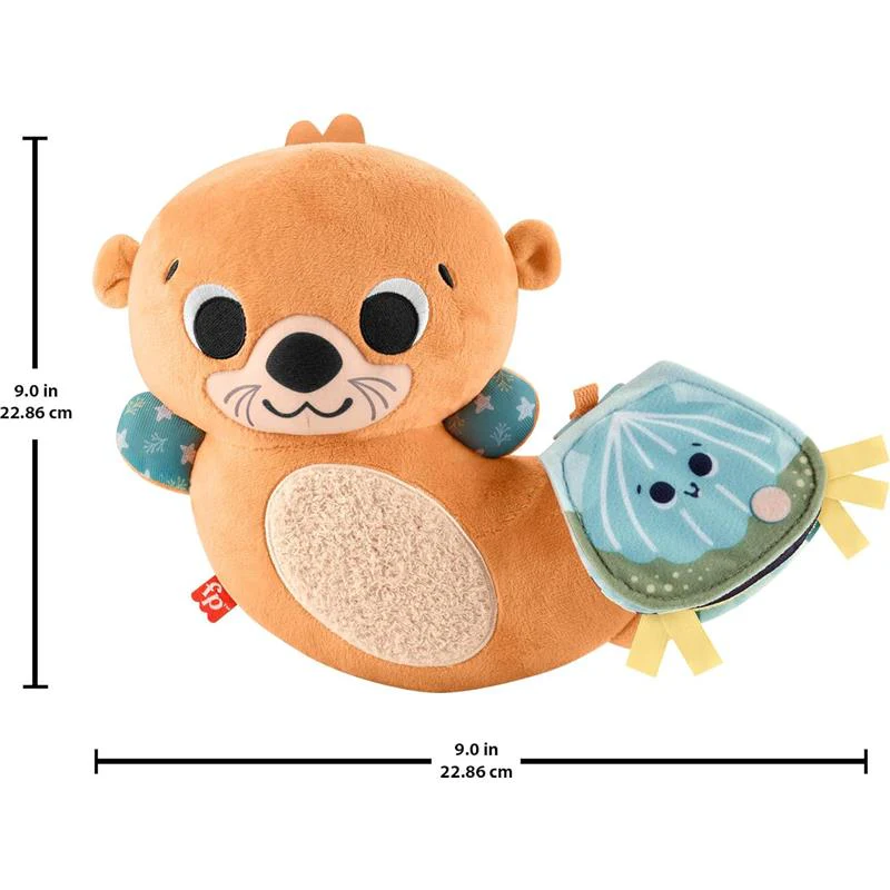 Fisher Price - Toy 2-in-1 Rockin' Tummy Time Otter Plush Sensory Activity with Soft Book - Image 5