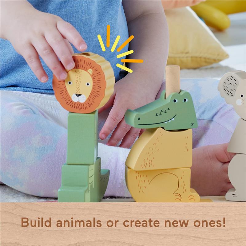 Fisher Price - Wood Baby Toy Stack & Sort Animals - Image 4