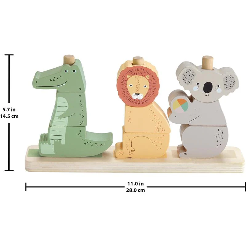 Fisher Price - Wood Baby Toy Stack & Sort Animals - Image 6