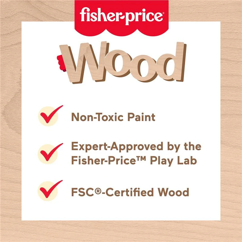 Fisher Price - Wood Pretend Play Toy Tea Set - Image 5