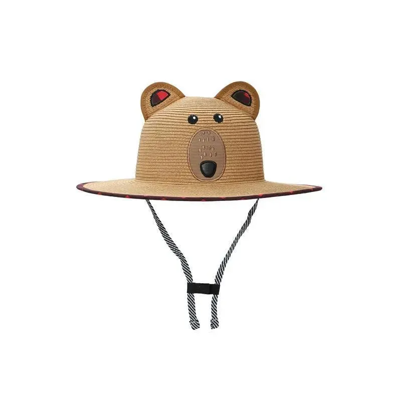 Flap Jack Kids Lifeguard Straw Hat Bear - Image 3